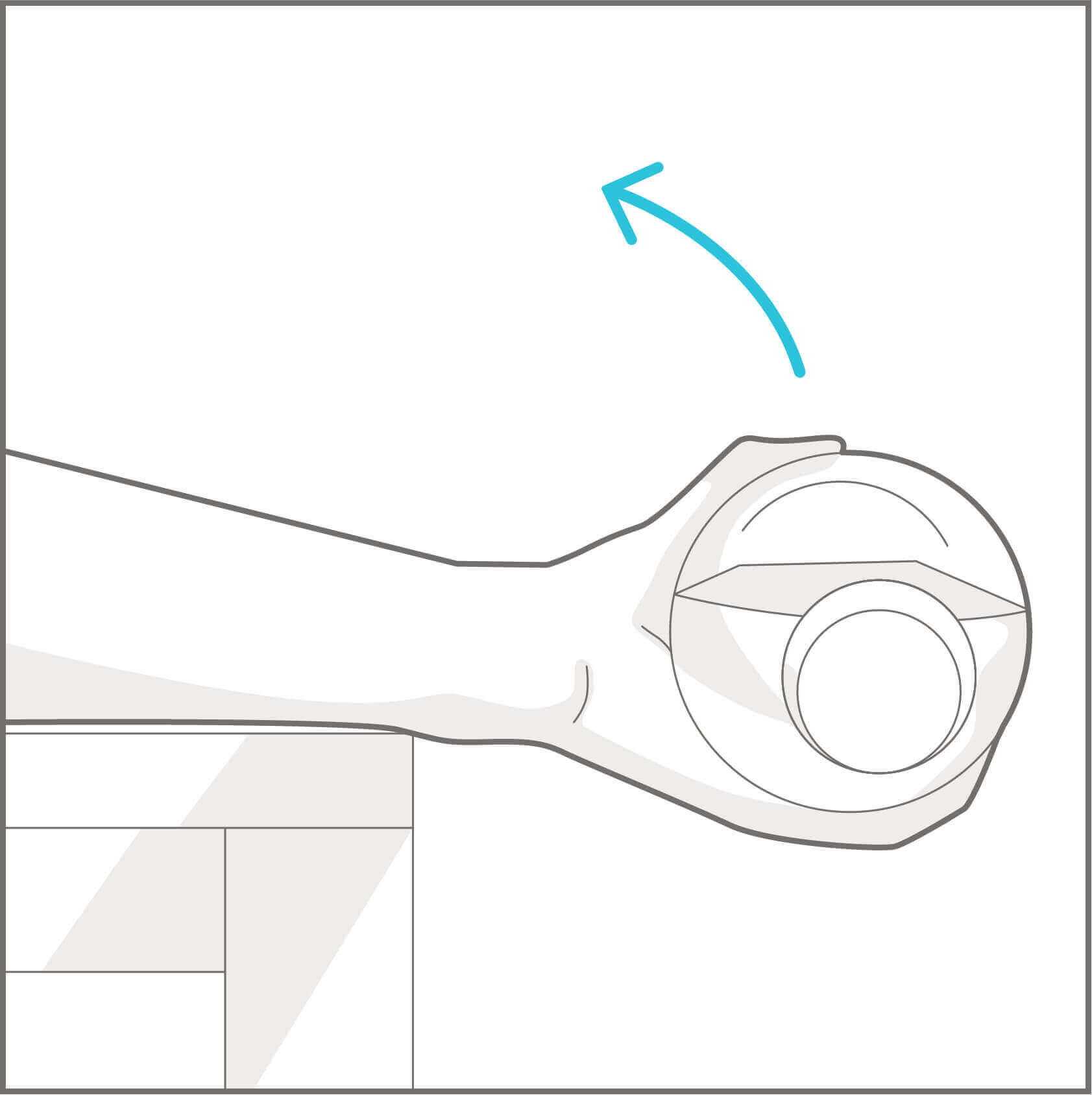 Illustration der Handgelenk Übung 1: Beugung und Streckung des Handgelenks.