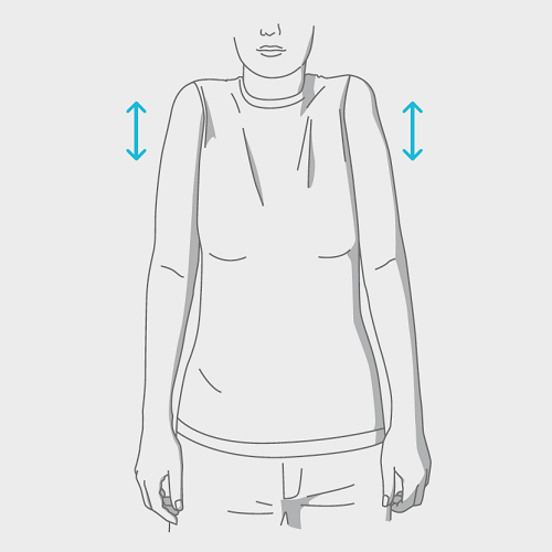 Illustration der Schulter Übung "Schulterheben".